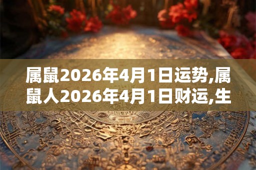 属鼠2026年4月1日运势,属鼠人2026年4月1日财运,生肖鼠2026年4月1日运势