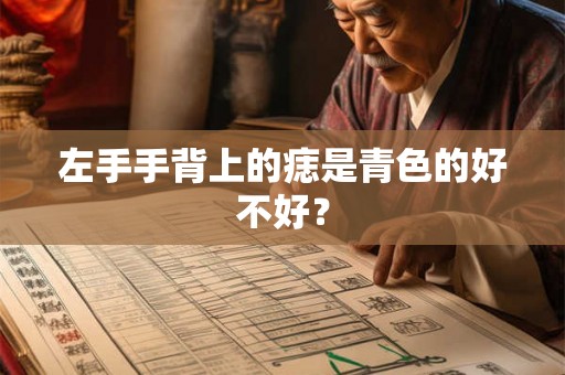 左手手背上的痣是青色的好不好？