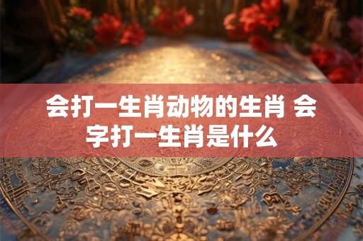 会打一生肖动物的生肖 会字打一生肖是什么