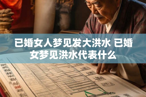 已婚女人梦见发大洪水 已婚女梦见洪水代表什么