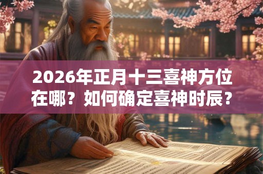 2026年正月十三喜神方位在哪？如何确定喜神时辰？