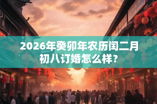 2026年癸卯年农历闰二月初八订婚怎么样？