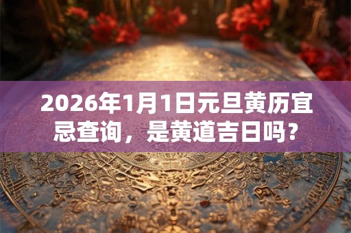 2026年1月1日元旦黄历宜忌查询,是黄道吉日吗? 2026年1月1日元旦黄历宜忌查询,是黄道吉日吗?