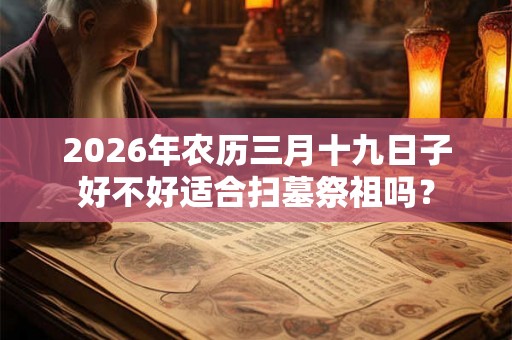 2026年农历三月十九日子好不好适合扫墓祭祖吗？