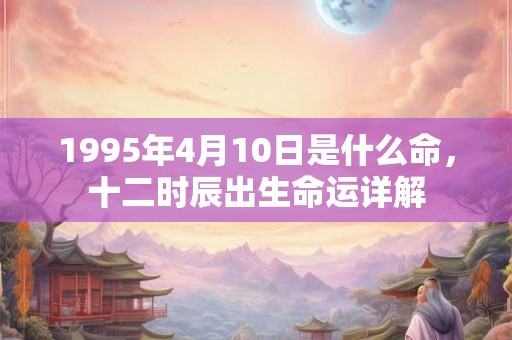 1995年4月10日是什么命,十二时辰出生命运详解 1995年4月10日是什么命,十二时辰出生命运详解