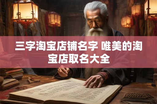 三字淘宝店铺名字 唯美的淘宝店取名大全
