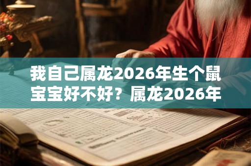 我自己属龙2026年生个鼠宝宝好不好?属龙2026年运势如何? 我自己属龙2026年生个鼠宝宝好不好?属龙2026年运势如何?