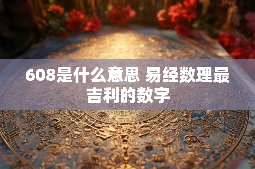 608是什么意思 易经数理最吉利的数字