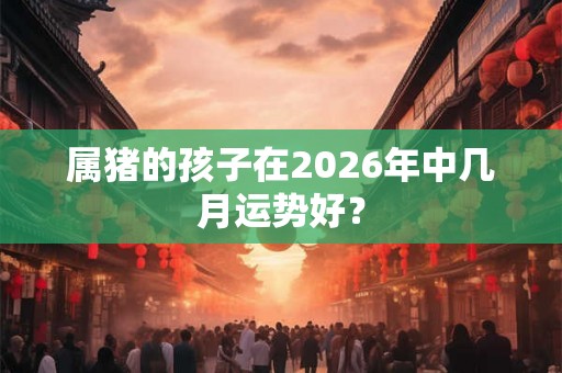 属猪的孩子在2026年中几月运势好？
