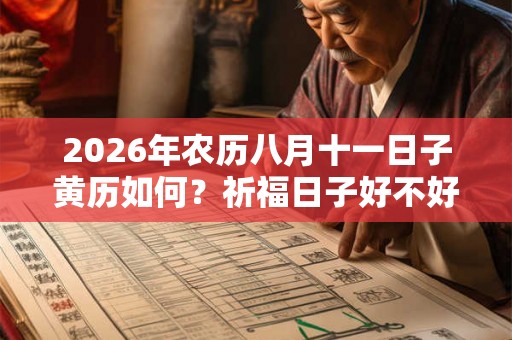 2026年农历八月十一日子黄历如何?祈福日子好不好? 2026年农历八月十一日子黄历如何?祈福日子好不好?
