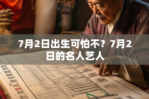 7月2日出生可怕不？7月2日的名人艺人