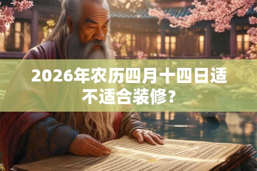 2026年农历四月十四日适不适合装修? 2026年农历四月十四日适不适合装修?