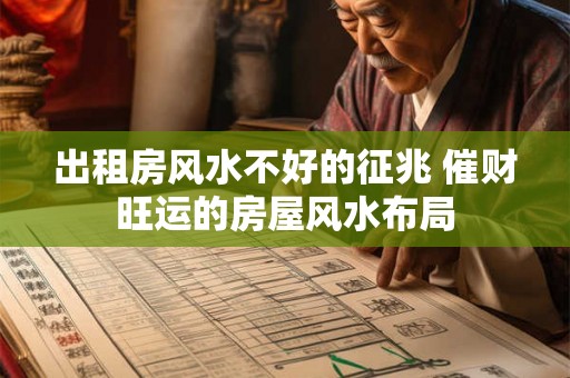 出租房风水不好的征兆 催财旺运的房屋风水布局