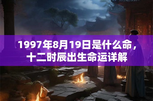 1997年8月19日是什么命，十二时辰出生命运详解