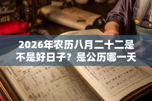 2026年农历八月二十二是不是好日子?是公历哪一天? 2026年农历八月二十二是不是好日子?是公历哪一天?