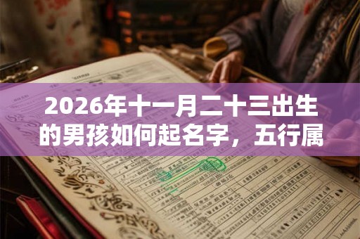 2026年十一月二十三出生的男孩如何起名字，五行属什么