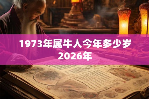 1973年属牛人今年多少岁2026年
