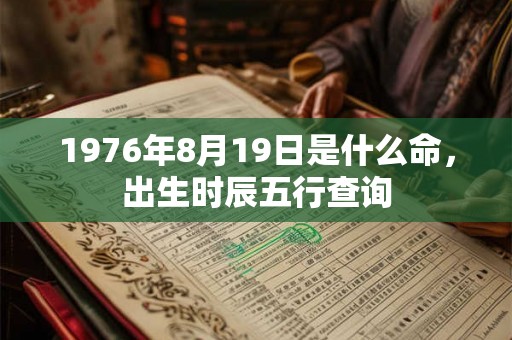 1976年8月19日是什么命，出生时辰五行查询