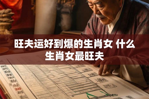 旺夫运好到爆的生肖女 什么生肖女最旺夫