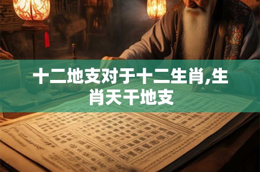 十二地支对于十二生肖,生肖天干地支