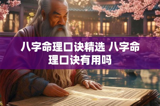 八字命理口诀精选 八字命理口诀有用吗