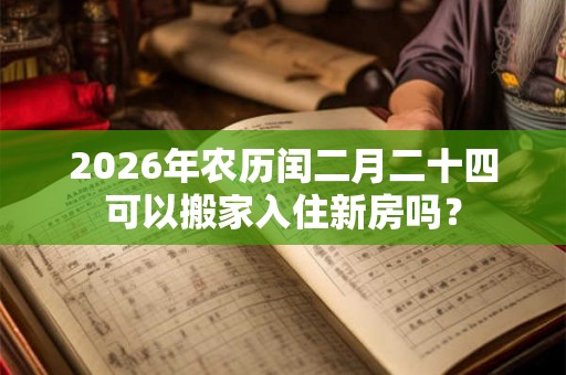 2026年农历闰二月二十四可以搬家入住新房吗？