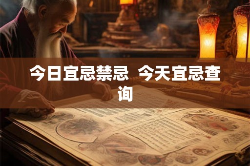 今日宜忌禁忌  今天宜忌查询