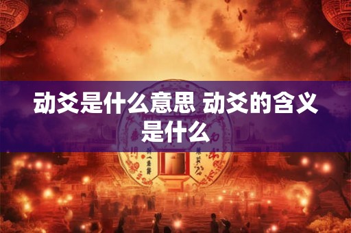 动爻是什么意思 动爻的含义是什么