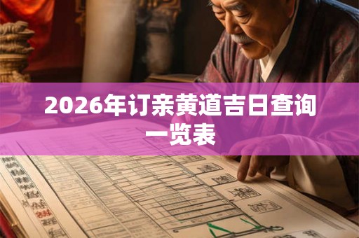 2026年订亲黄道吉日查询一览表 2026年订亲黄道吉日查询一览表