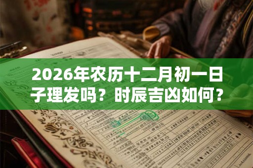 2026年农历十二月初一日子理发吗?时辰吉凶如何? 2026年农历十二月初一日子理发吗?时辰吉凶如何?
