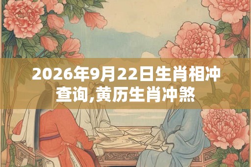 2026年9月22日生肖相冲查询,黄历生肖冲煞
