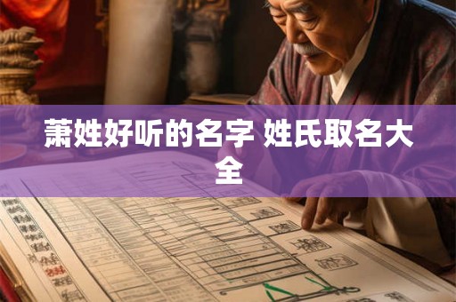 萧姓好听的名字 姓氏取名大全 萧姓好听的名字 姓氏取名大全