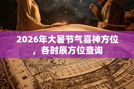 2026年大暑节气喜神方位，各时辰方位查询