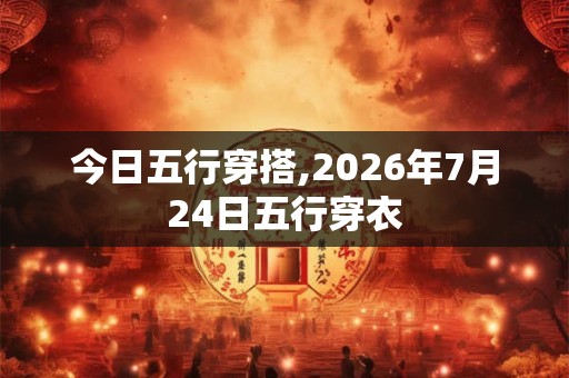 今日五行穿搭,2026年7月24日五行穿衣
