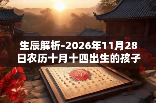 生辰解析-2026年11月28日农历十月十四出生的孩子八字起名