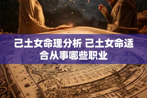 己土女命理分析 己土女命适合从事哪些职业