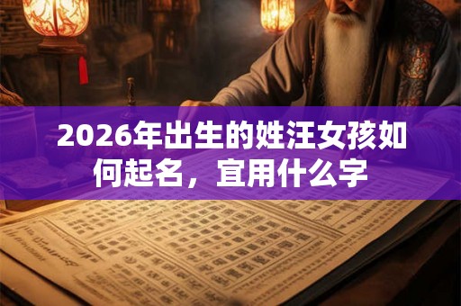 2026年出生的姓汪女孩如何起名,宜用什么字 2026年出生的姓汪女孩如何起名,宜用什么字
