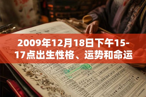 2009年12月18日下午15-17点出生性格、运势和命运 2009年12月18日下午15-17点出生性格、运势和命运