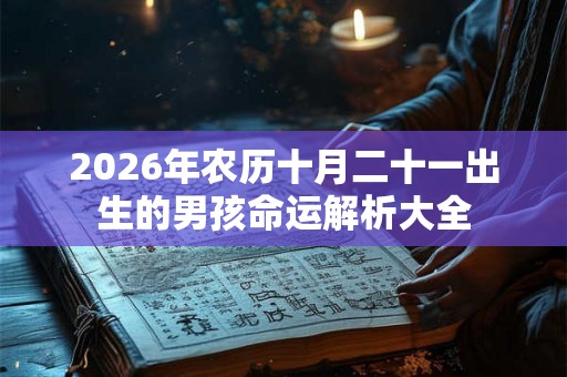 2026年农历十月二十一出生的男孩命运解析大全