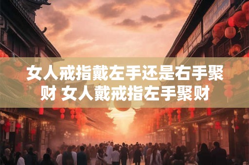 女人戒指戴左手还是右手聚财 女人戴戒指左手聚财