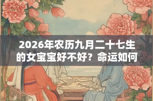 2026年农历九月二十七生的女宝宝好不好？命运如何？