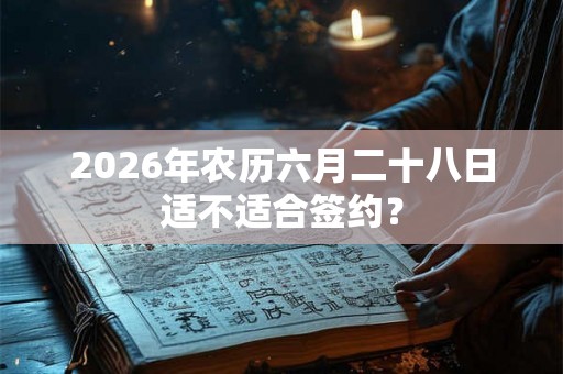 2026年农历六月二十八日适不适合签约？