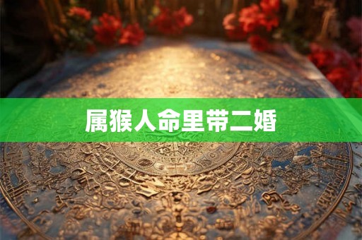 属猴人命里带二婚