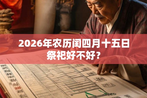 2026年农历闰四月十五日祭祀好不好？