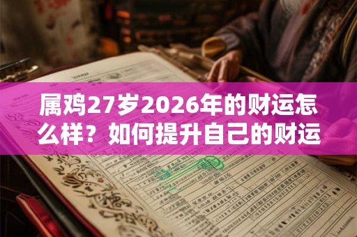属鸡27岁2026年的财运怎么样？如何提升自己的财运？