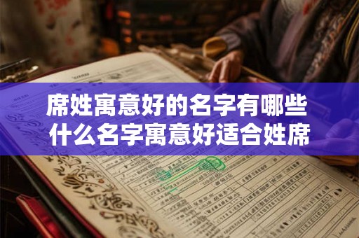 席姓寓意好的名字有哪些 什么名字寓意好适合姓席