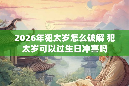 2026年犯太岁怎么破解 犯太岁可以过生日冲喜吗