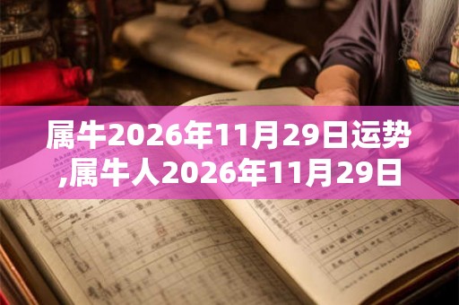属牛2026年11月29日运势,属牛人2026年11月29日财运,生肖牛2026年11月29日运势 属牛2026年11月29日运势,属牛人2026年11月29日财运,生肖牛2026年11月29日运势