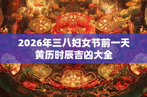 2026年三八妇女节前一天黄历时辰吉凶大全