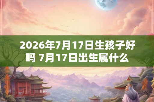 2026年7月17日生孩子好吗 7月17日出生属什么 2026年7月17日生孩子好吗 7月17日出生属什么